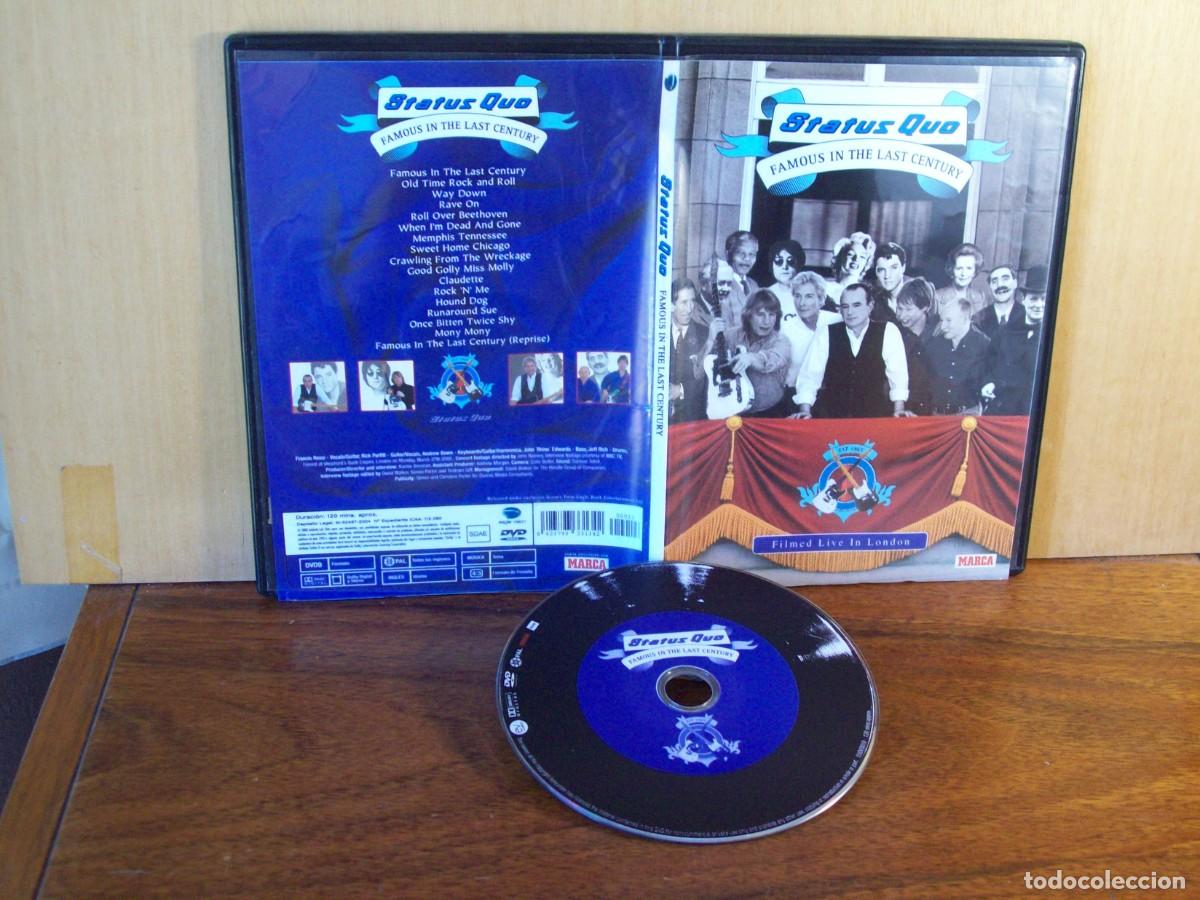 V&iacute;deos y DVD musicales: STATUS QUO - FAMOUS IN THE LAST CENTURY - FILMED LIVE EN LONDON - DVD VIDEO MUSICA CAJA FINA