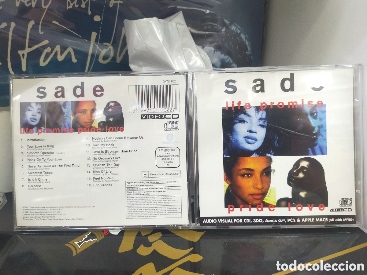 V&iacute;deos y DVD musicales: Sade video CD Life promise pride love 1994