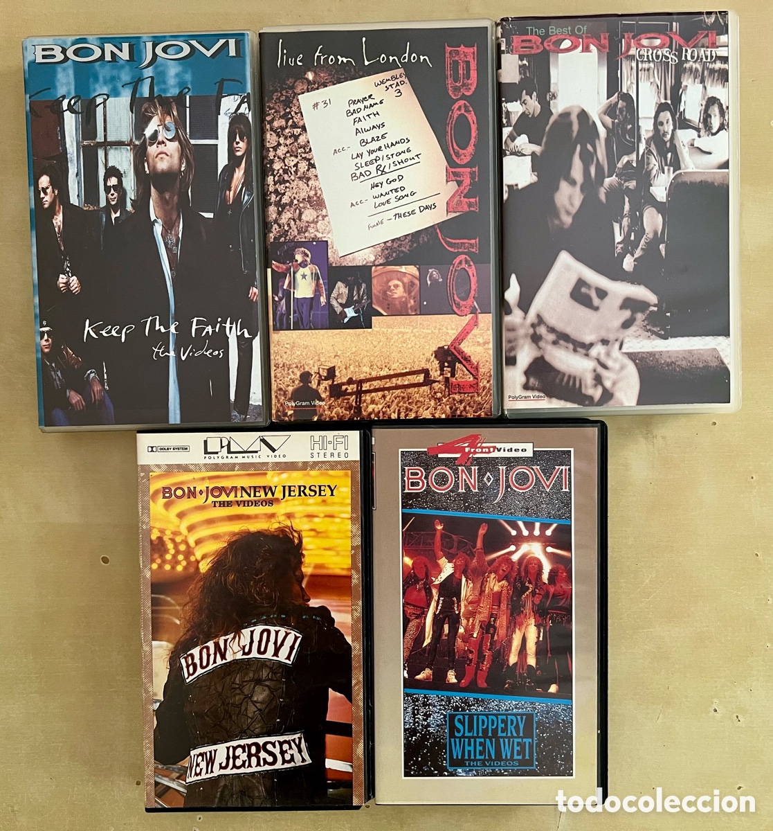V&iacute;deos y DVD musicales: BON JOVI Lote 5 VHS Originales
