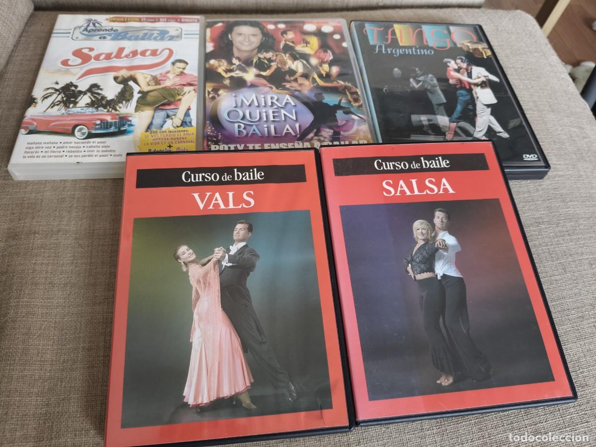 V&iacute;deos y DVD musicales: LOTE DE 5 DVD'S PARA APRENDER A BAILAR. SALSA, VALS, TANGO... 550 GRAMOS. BIEN CONSERVADOS.