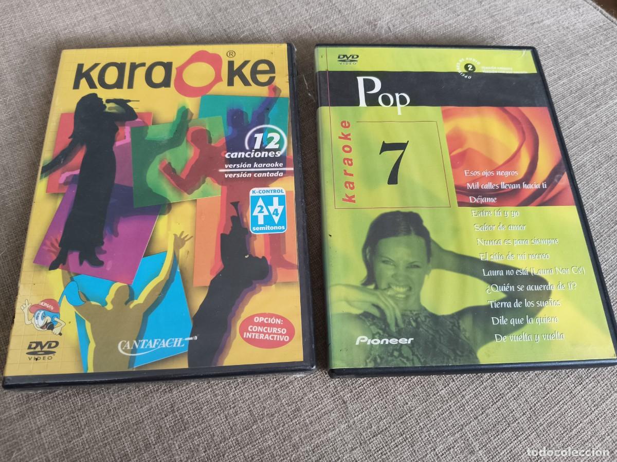 V&iacute;deos y DVD musicales: KARAOKE. LOTE DE 2 DVD'S. 12 CANCIONES CADA UNO. UNO DE ELLOS NUEVO A ESTRENAR. 250 GRAMOS.