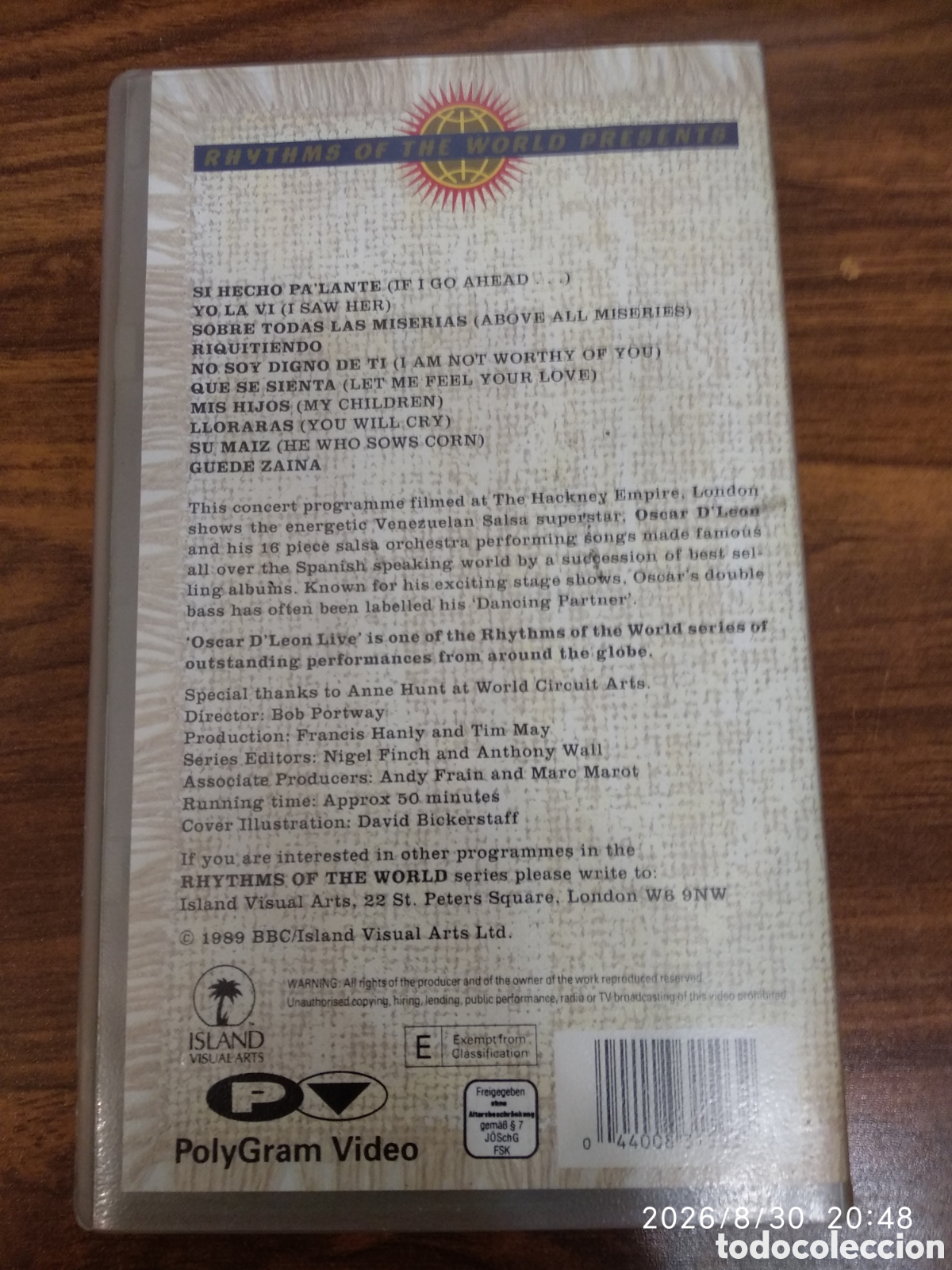 V&iacute;deos y DVD musicales: &Oacute;scar Dleon,live at Hackney Empire - Foto 4