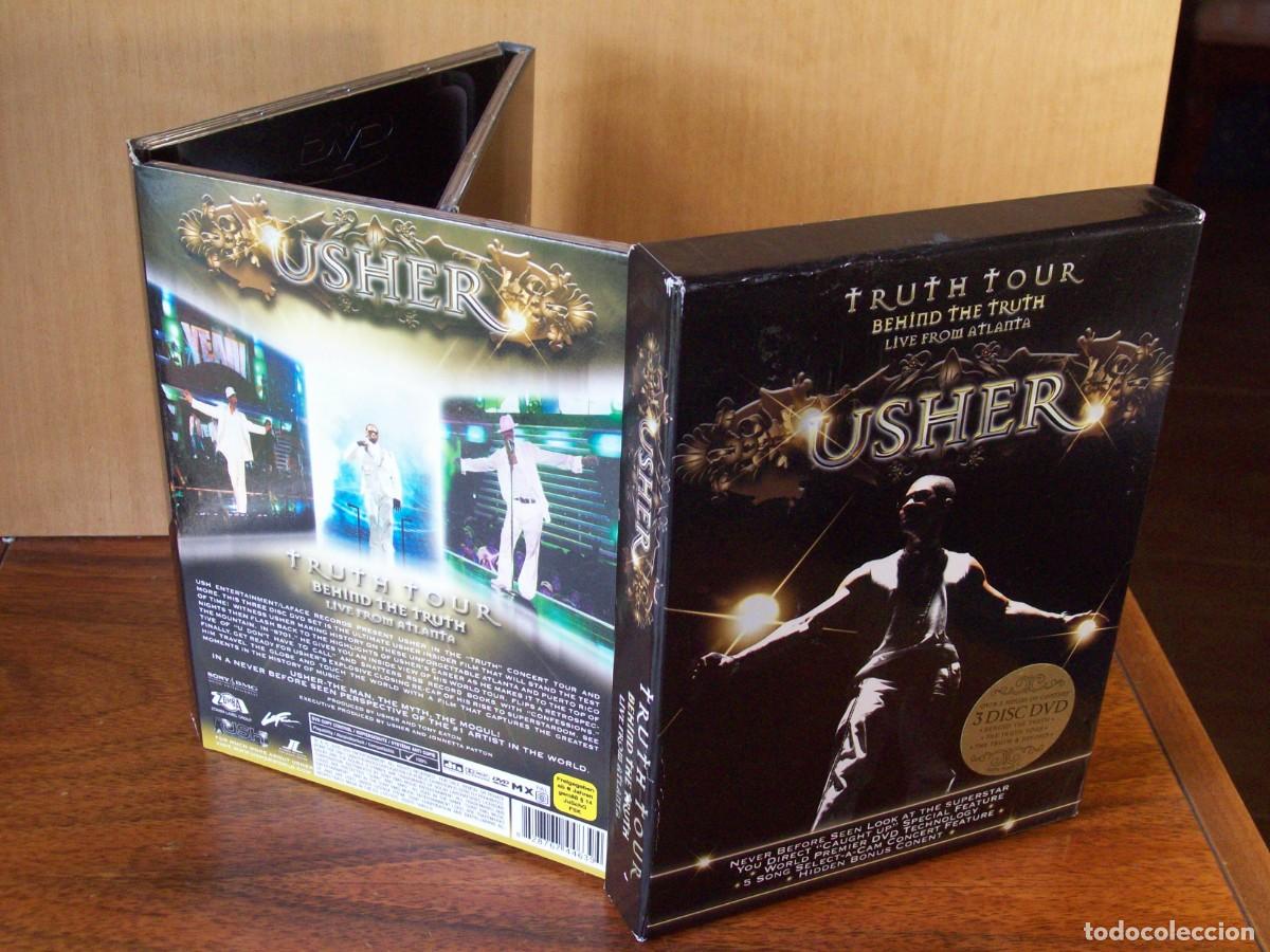 V&iacute;deos y DVD musicales: USHER -TRUTH TOUR - BEHIND THE TRUST - LIVE FROM ATLANTA - 3 DVDS EN CAJA CARTON