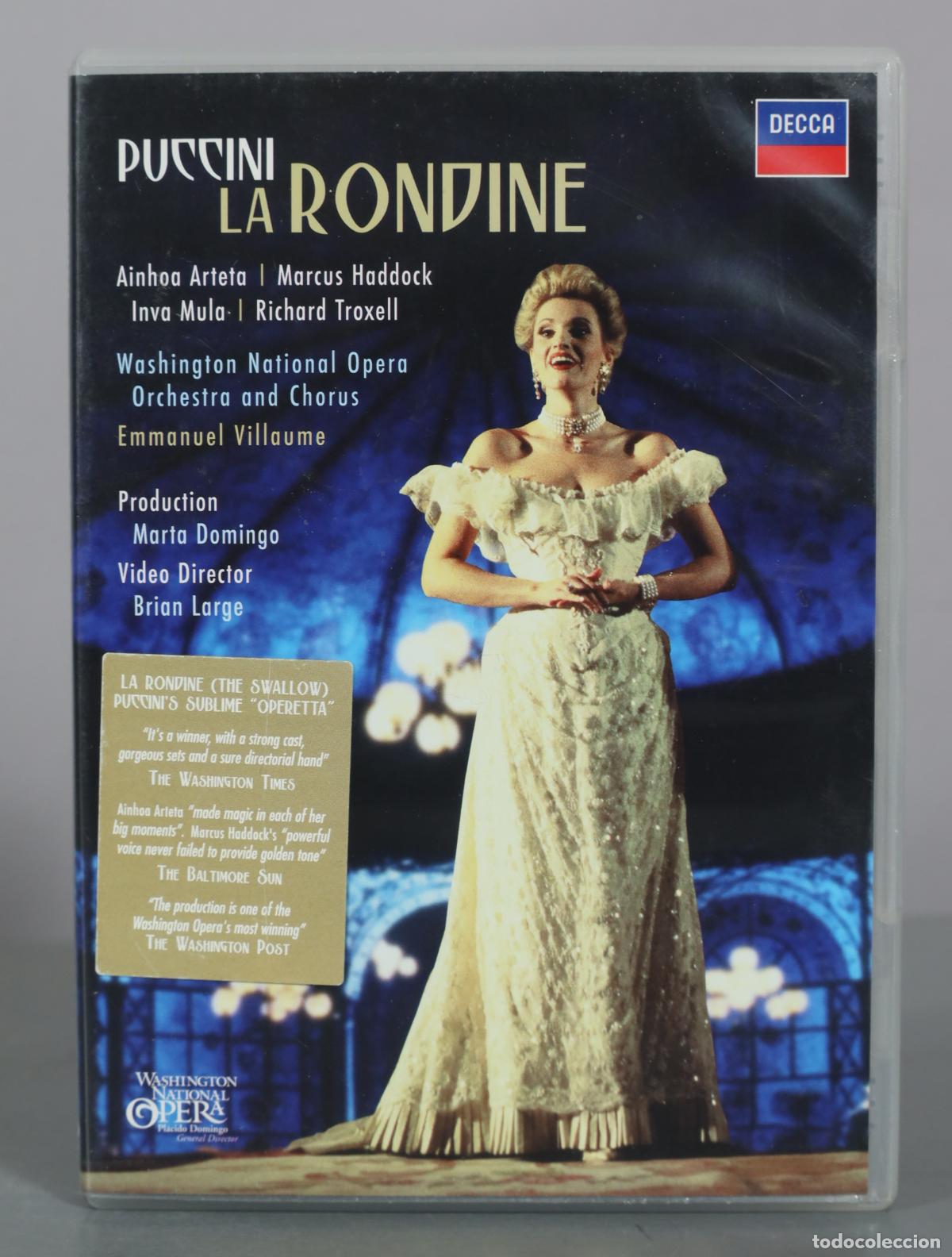V&iacute;deos e DVD Musicais: DVD. Puccini - La Rondine - Ainhoa Arteta, Marcus Haddock, Inva Mula, Richard Troxell, Washington