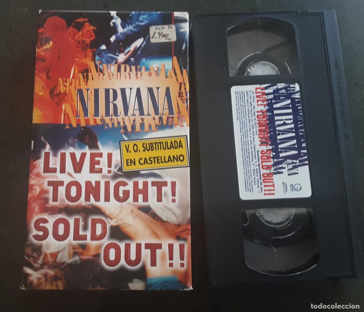 V&iacute;deos y DVD musicales: NIRVANA, LIVE TONIGHT SOLD OUT!! Versi&oacute;n subtitulada en castellano, video VHS