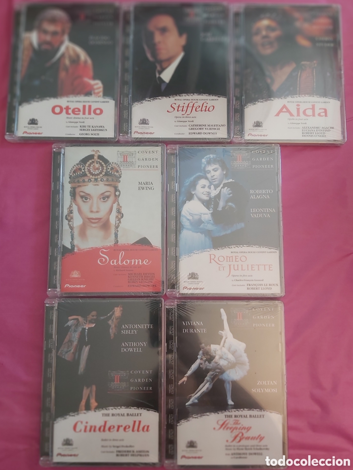 V&iacute;deos y DVD musicales: 7 DVD PRECINTADOS OPERA PLACIDO DOMINGO JOSE CARRERAS COVENT GARDEN PIONEER