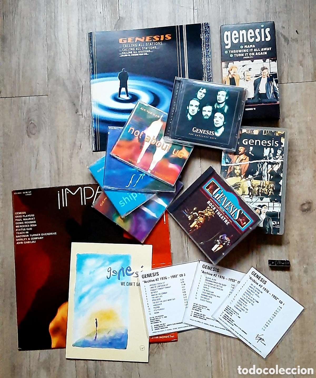 Music Videos and DVDs: GENESIS &ndash;''CD's + TOUR PROGRAM + PIN BADGE + VIDEO TAPE''- COLLECTOR'S PACK