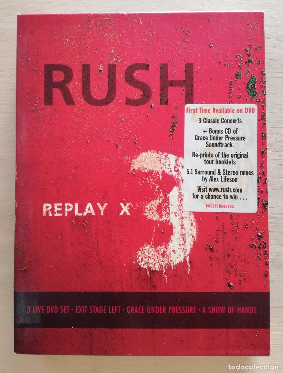 V&iacute;deos y DVD musicales: RUSH - REPLAY X 3 - BOX 3XDVD + CD - 3 LIBRETOS