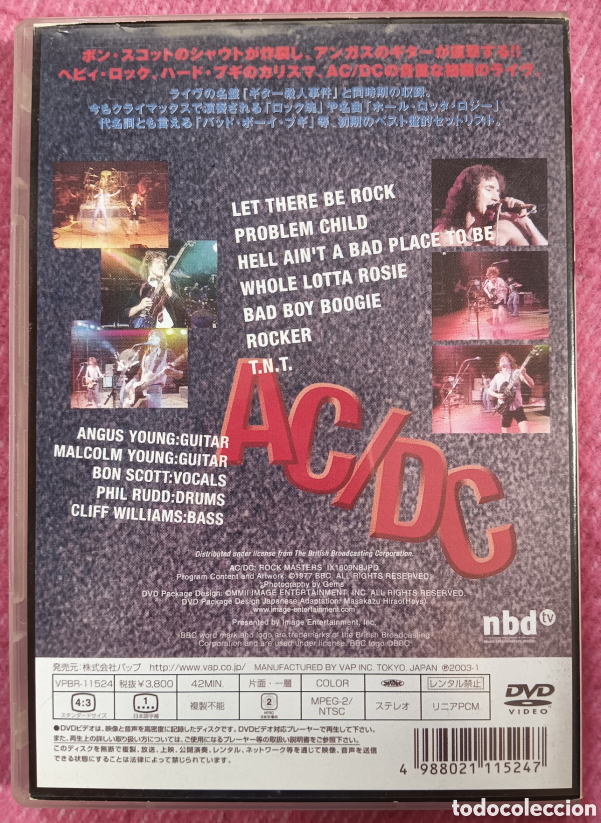V&iacute;deos y DVD musicales: DVD AC/DC - Live '77 Hippodrome Golders Green London - JAPAN Pressing (NM/EX-)