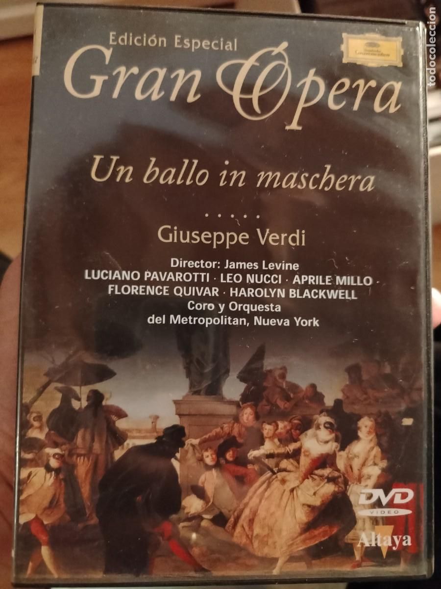 V&iacute;deos y DVD musicales: GIUSEPPE VERDI - Un Ballo in Saschera - Dir. James Levine (PAVAROTTI) - DVD