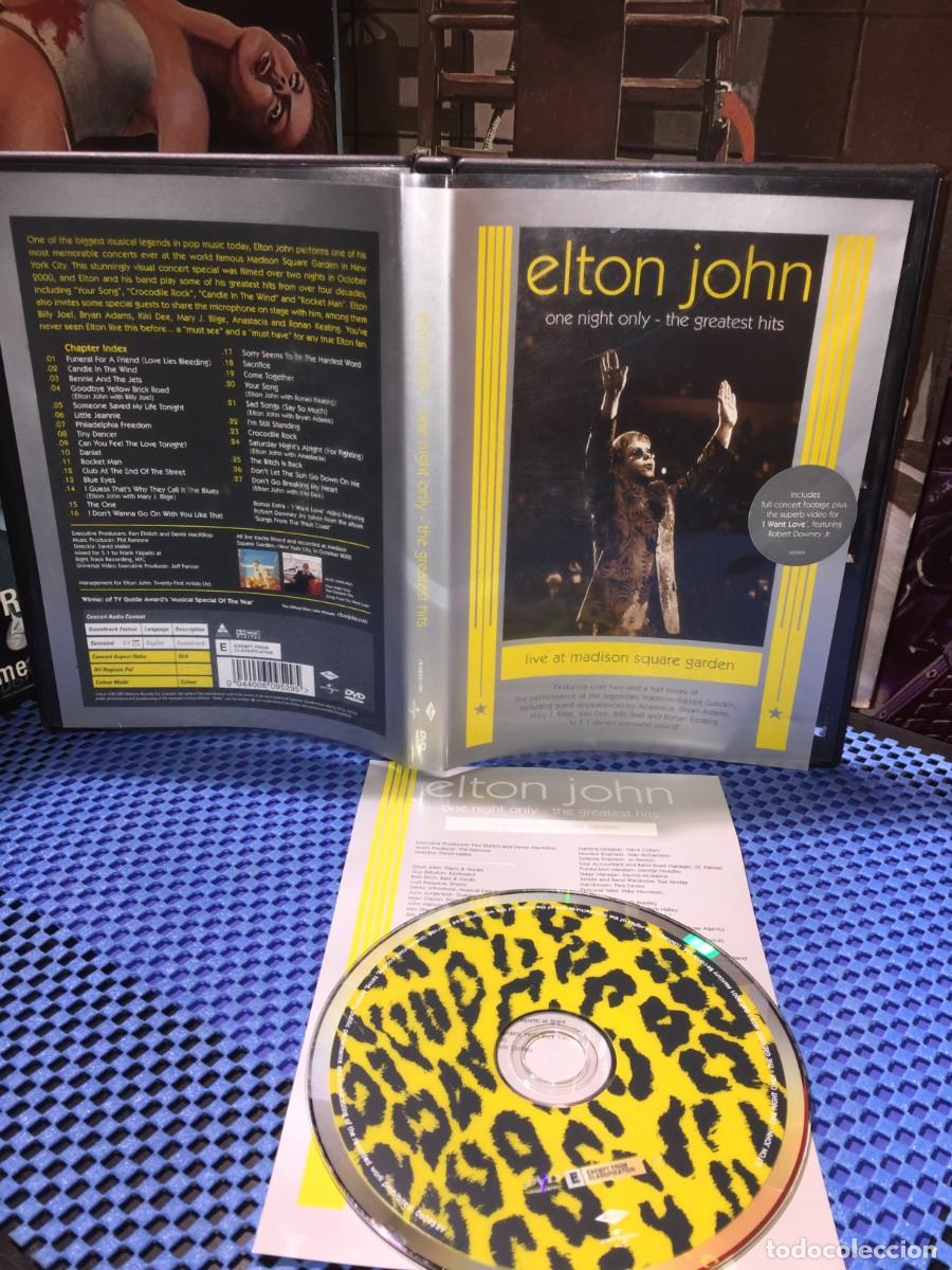 V&iacute;deos y DVD musicales: Dvd Elton John One night only the greatest hits