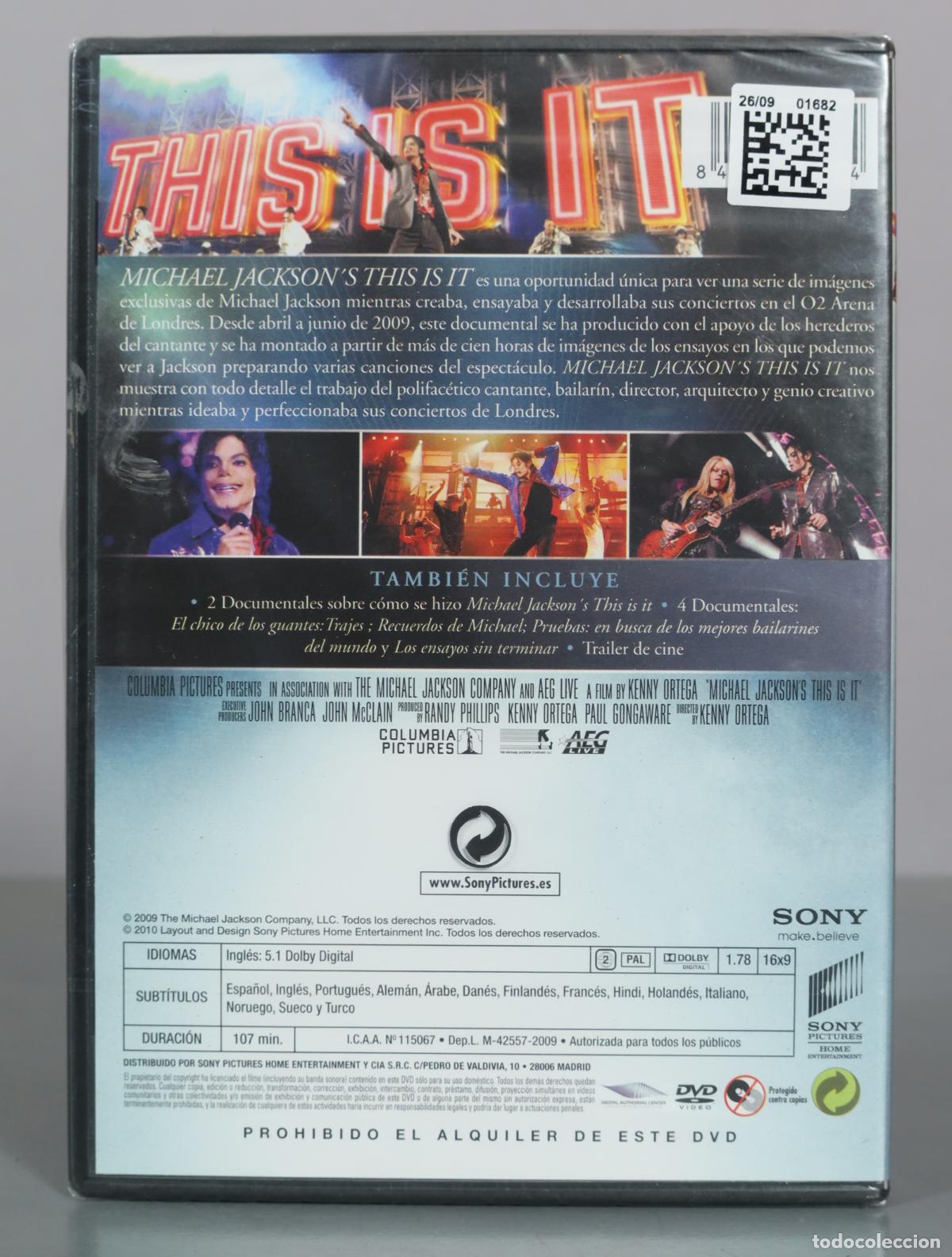 V&iacute;deos y DVD musicales: DVD. Michael Jacksons This Is It . PRECINTADO - Foto 2