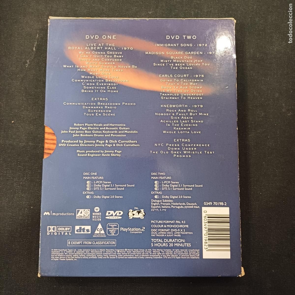 V&iacute;deos y DVD musicales: LED ZEPPELIN/LIVE/DVD SET 2 DISCOS. - Foto 5