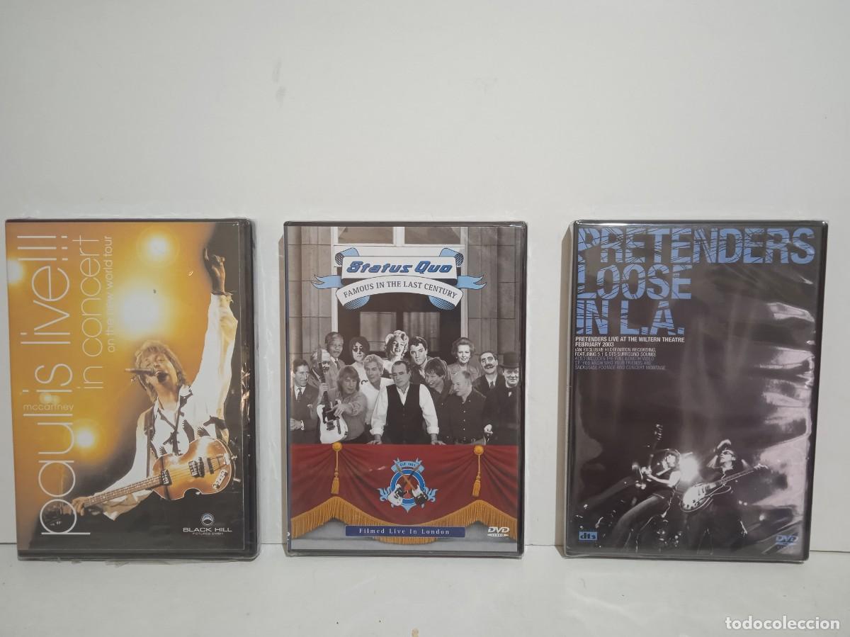 V&iacute;deos y DVD musicales: STATUS QUO, PRETENDERS, PAUL McCARTNEY - 3 x DVD - PAL - NUEVO PRECINTADOS