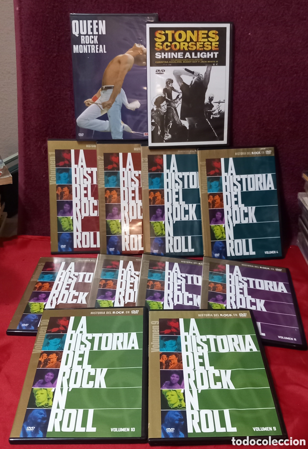 V&iacute;deos y DVD musicales: COLECCION COMPLETA 10&times;DVD HISTORIA DEL ROCK 'N'ROLL+QUEEN MONTREAL+STONES COMO NUEVO+EXCELENTE