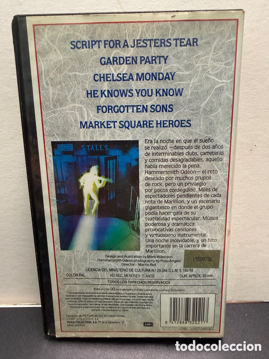 V&iacute;deos y DVD musicales: Marillion - Recital Of The Script (VHS) - Foto 2