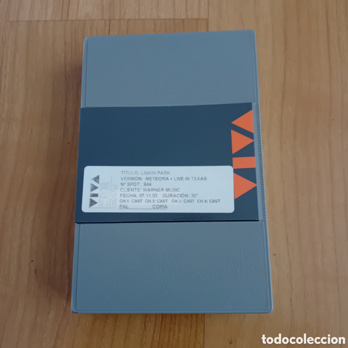 V&iacute;deos y DVD musicales: BETACAM SP CON SPOT TV DISCO METEORA + LIVE IN TEXAS, DE LINKIN PARK. WARNER MUSIC. 2003.