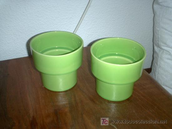 Vintage: Pareja maceteros verdes - Foto 1