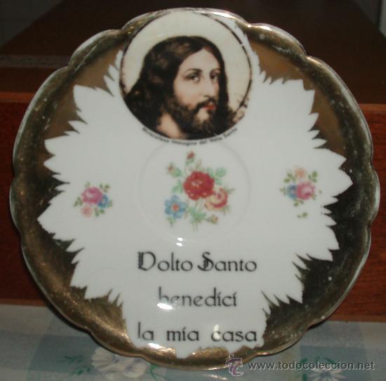 Vintage: plato con el sagrado corazon - Foto 1