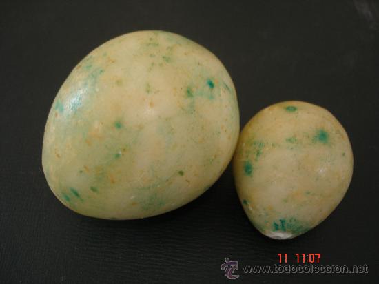 Vintage: 2 HUEVOS DE ALABASTRO - Foto 1