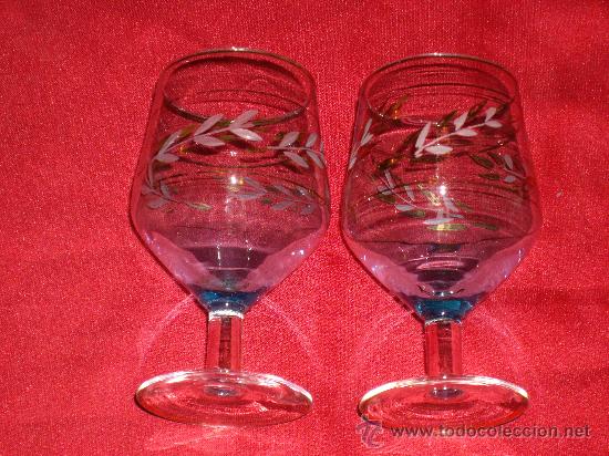 Vintage: COPAS DE CRISTAL AZUL - Foto 7