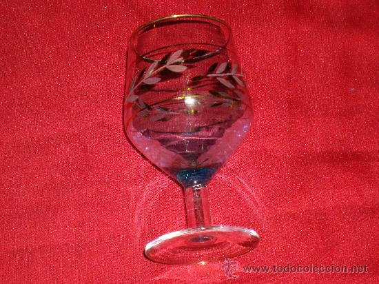 Vintage: COPAS DE CRISTAL AZUL - Foto 8