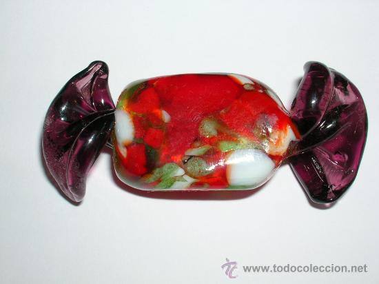 Vintage: CARAMELO DE CRISTAL DE MURANO.