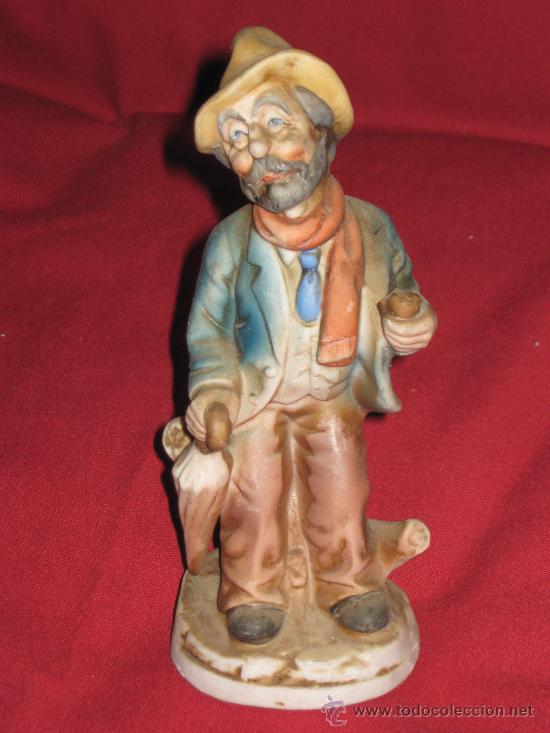 Vintage: FIGURA DE UN ANCIANO EN PORCELANA MATE