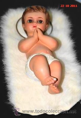 Vintage: FIGURA NI&Ntilde;O JES&Uacute;S CERAMICA CON OJOS CRISTAL. ROSES (BARCELONA). 19 CM