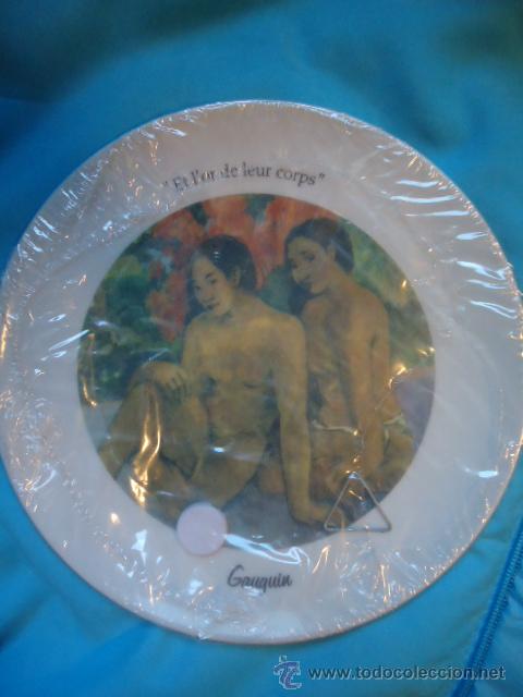 Vintage: PRECIOSO PLATO DE PORCELANA TOGNANA, CON PINTURA DE GAUQUIN