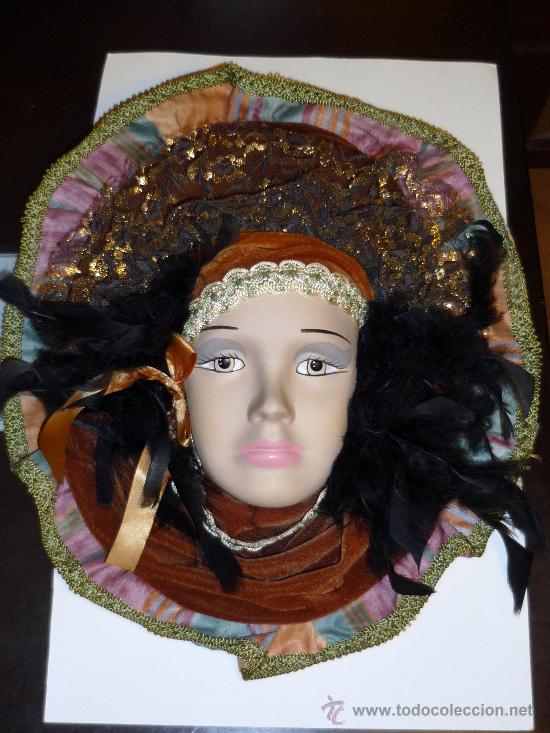 Vintage: VINTAGE .MUY RETRO. GRAN ROSTRO DE PORCELANA CARNAVAL DE VENECIA 39X33