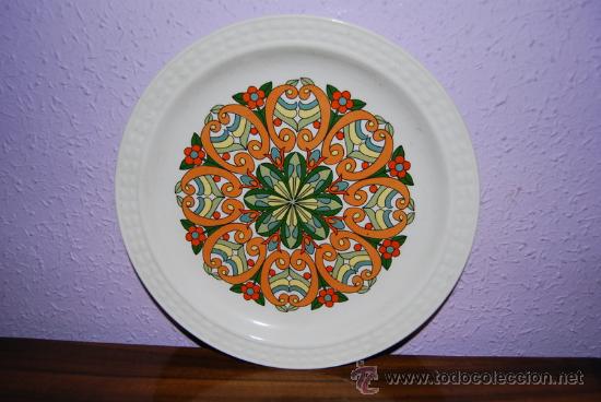 Vintage: PRECIOSO PLATO DE PORCELANA DE PORZELANIT - MARCA EN LA BASE - A&Ntilde;OS 60