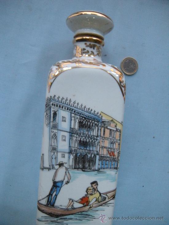 Vintage: BOTELLA PORCELANA ESCENA DE VENEZIA
