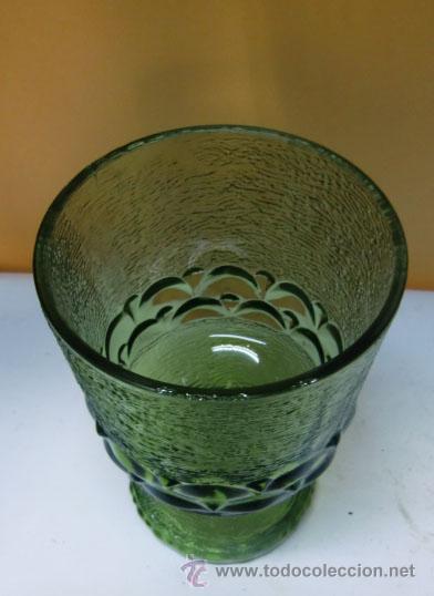Vintage: Cop&oacute;n de cristal verde - Foto 2