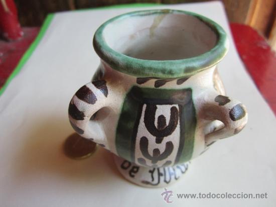 Vintage: jarra , recuerdo de MUNIESA ,a&ntilde;os 70  ceramica . teruel