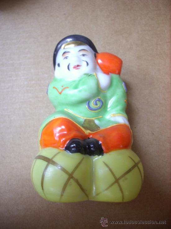 Vintage: DIOS O BUDA DE LA FORTUNA JAPONESA EN PORCELANA CHINA A&Ntilde;OS 60