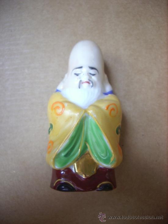 Vintage: DIOS O BUDA DE LA FORTUNA JAPONESA EN PORCELANA CHINA A&Ntilde;OS 60