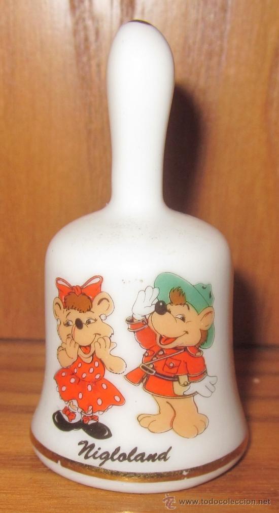 Vintage: ANTIGUA CAMPANITA CON OSITOS NIGLOLAND,PORCELANA