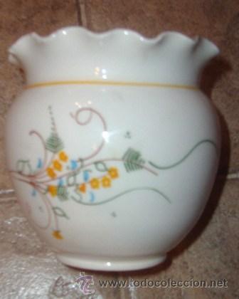 Vintage: Jarra cer&aacute;mica. Motivo floral