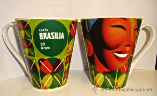 Vintage: TAZA / MUG CAF&Eacute;S BRASILIA 50 A&Ntilde;OS