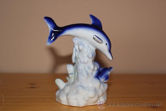Vintage: Delfines de porcelana a&ntilde;os 70,s