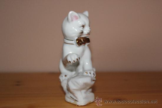 lámpara gato porcelana art decó- quemador de pe - Compra venta en  todocoleccion