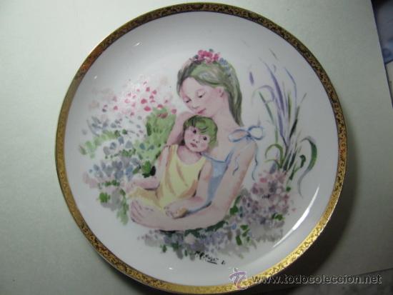 Vintage: Plato de maternidad, 24cms