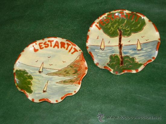 Vintage: LOTE DE 2 PLATOS CON MOTIVOS MARINEROS - L'ESTARTIT