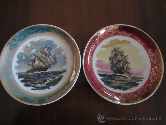 Vintage: platos con veleros - Foto 1