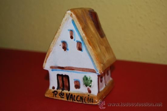 Vintage: BARRACA DE CER&Aacute;MICA PINTADA A MANO - RECUERDO DE VALENCIA