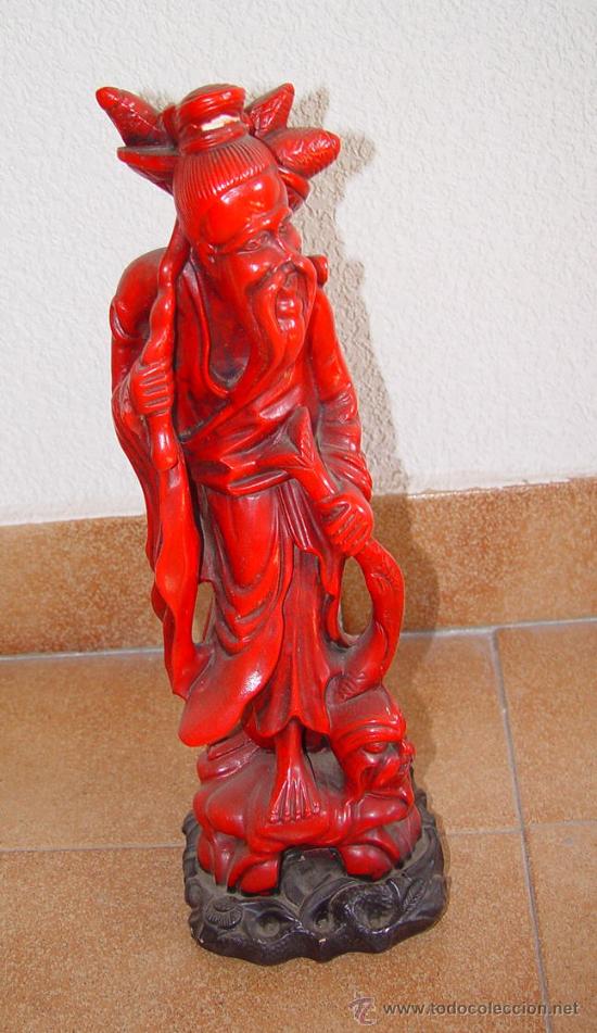 Vintage: Antigua figura de sabio chino...sanna