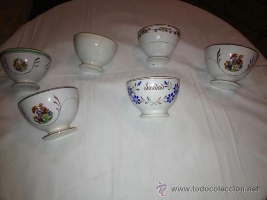 Vintage: LOTE DE 6 BOL DE CERAMICA, VARIADOS