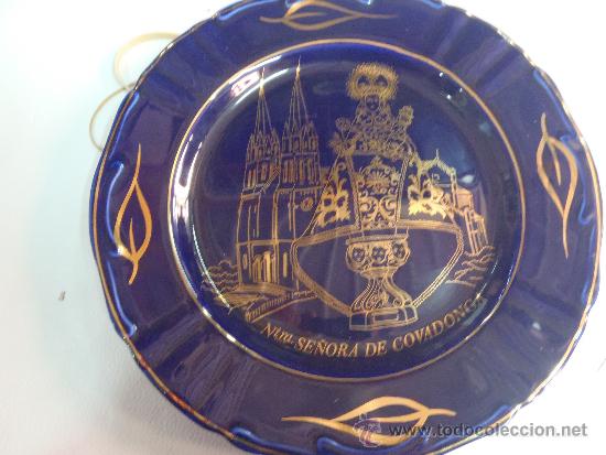 Vintage: PLATO DE CERAMICA LA VIRGEN DE COVADONGA TAMA&Ntilde;O GRANDE