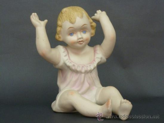 Vintage: FIGURA DE BISCUIT, BEBE SENTADO - Foto 1